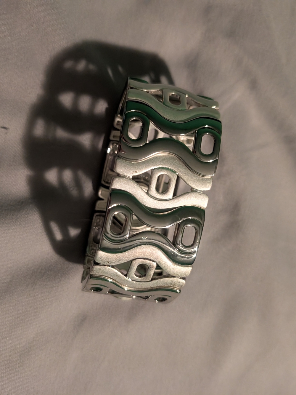 Lia Sophia Silver Wave Hour Glass Bracelet